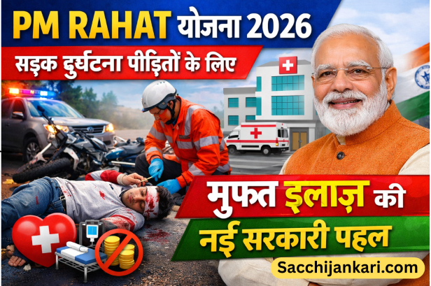 PM RAHAT योजना सड़क हादसे में घायल लोगों को तुरंत अस्पताल में भर्ती और मुफ्त इलाज सुनिश्चित करती है। इस योजना का उद्देश्य सड़क हादसे में घायल लोगों को कैशलेस इलाज उपलब्ध कराना है.