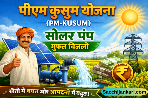 भारत सरकार द्वारा किसानों की आय बढ़ाने और खेती को ऊर्जा के मामले में आत्मनिर्भर बनाने के लिए पीएम कुसुम योजना (PM-KUSUM) शुरू की गई है। इस योजना का मुख्य उद्देश्य किसानों को सौर ऊर्जा आधारित पंप उपलब्ध कराना और अतिरिक्त बिजली बेचकर उनकी आमदनी बढ़ाना है।